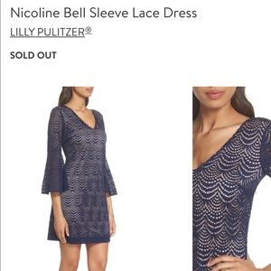 Lilly Pulitzer Nicoline Bell Sleeve Dress - Navy